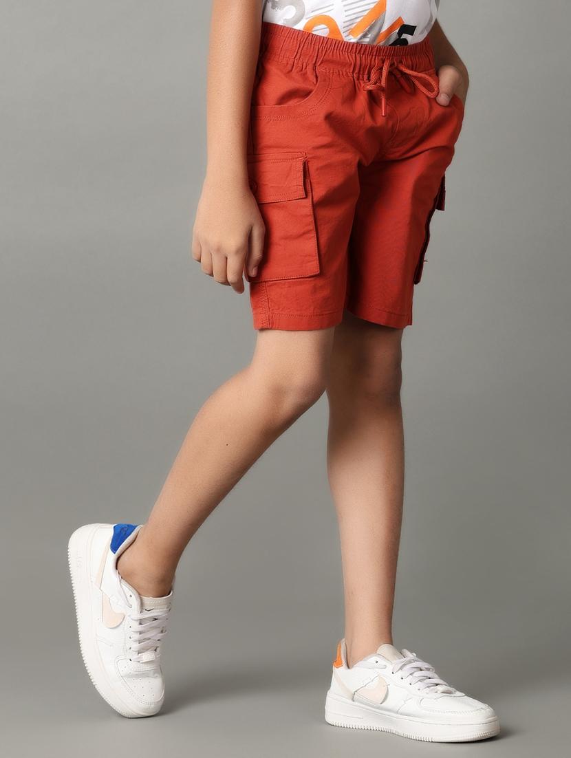 boys solid cotton cargo shorts  - 21607393 -  Standard Image - 1