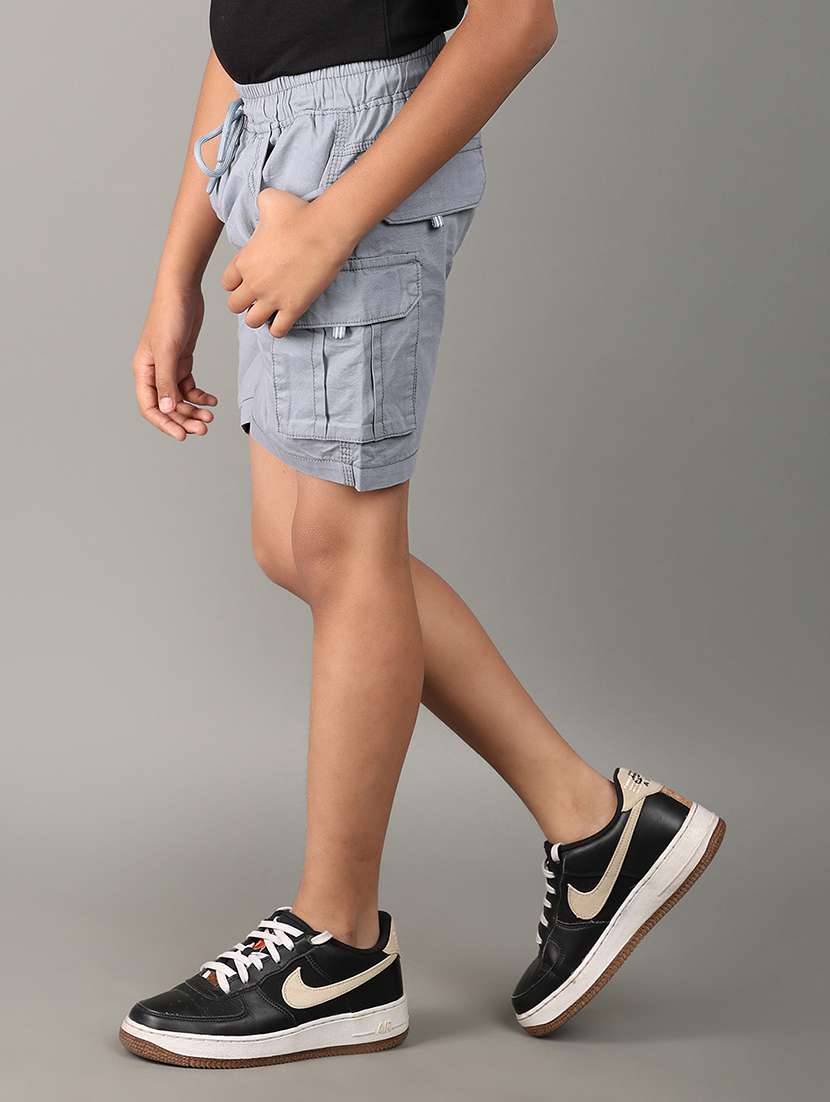 boys solid cotton cargo shorts  - 21607405 -  Standard Image - 1