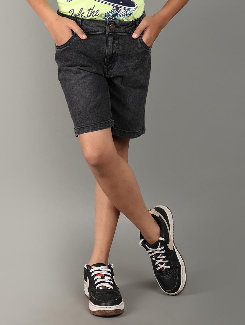 boys solid denim shorts 