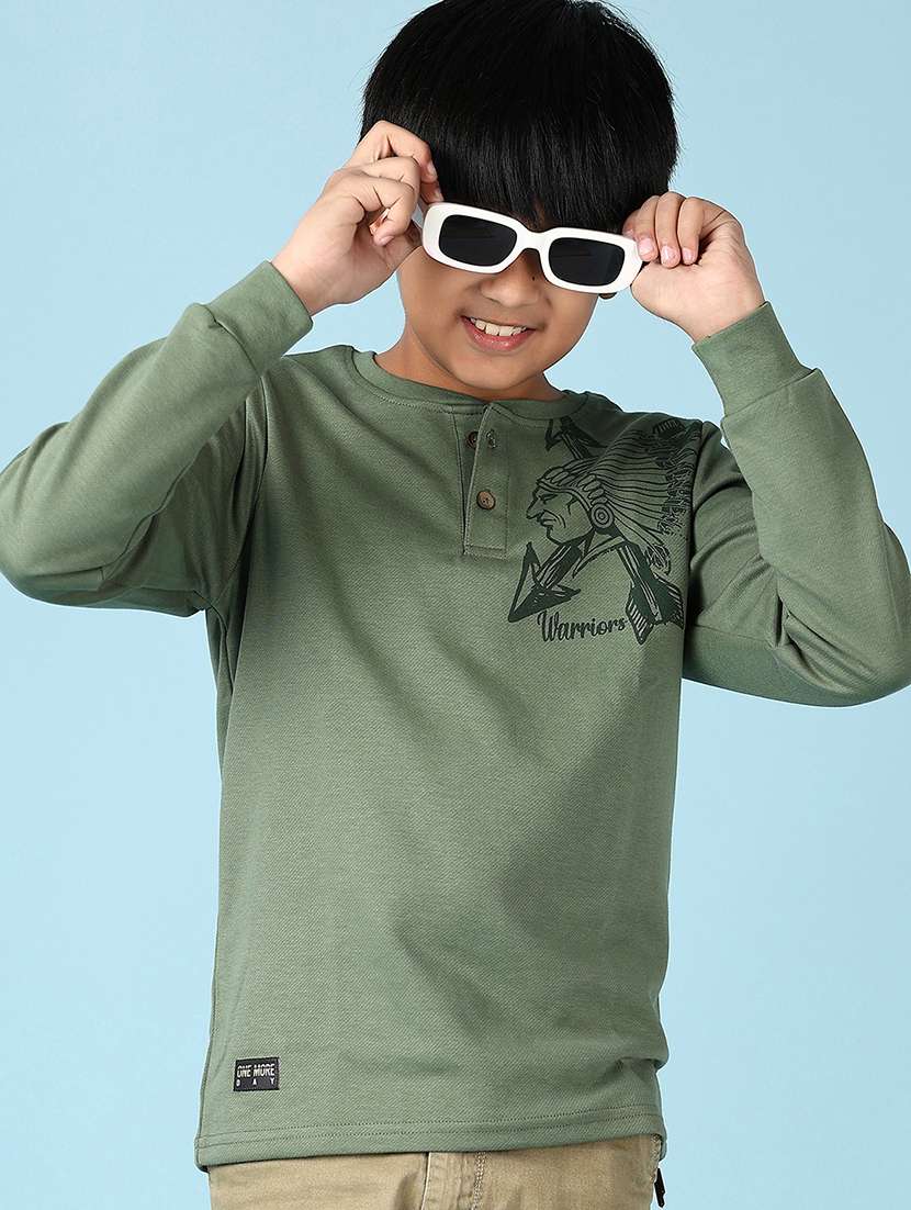 boys placement print long sleeve t-shirt - 21607513 -  Standard Image - 1