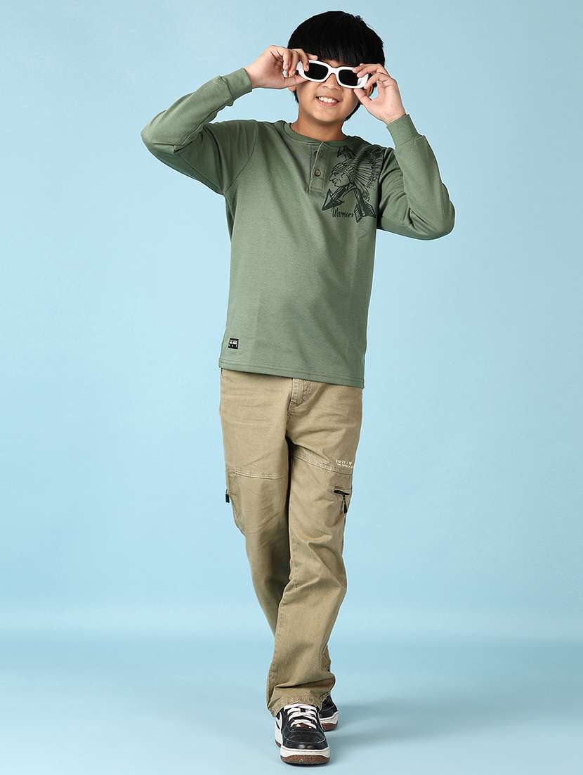 boys placement print long sleeve t-shirt - 21607513 -  Standard Image - 4