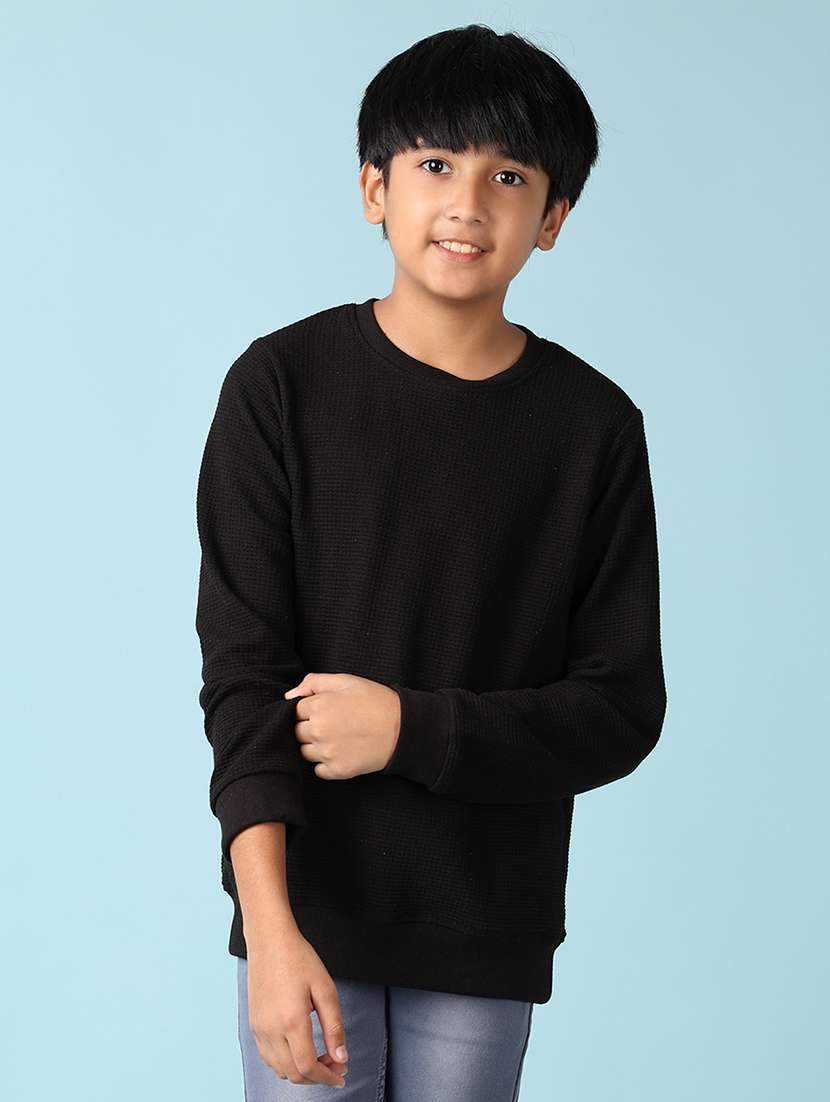 boys solid long sleeve t-shirt