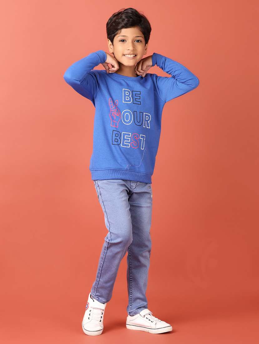 boys front print long sleeve sweatshirt - 21607546 - Standard Image - 4