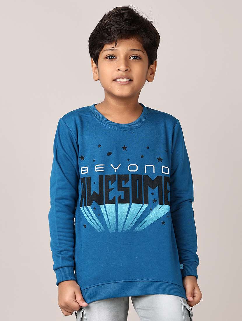 boys front print long sleeve sweatshirt - 21607547 -  Standard Image - 1