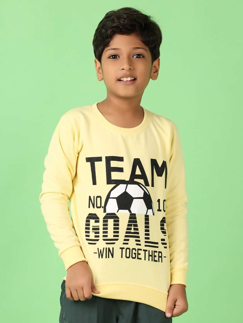 boys front print long sleeve sweatshirt - 21607548 -  Standard Image - 1