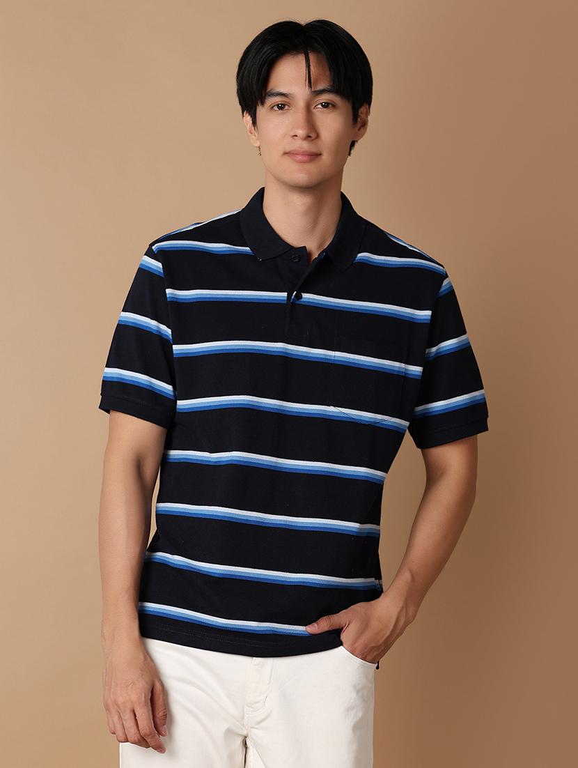 men striped short sleeve polo t-shirt - 21607554 -  Standard Image - 1