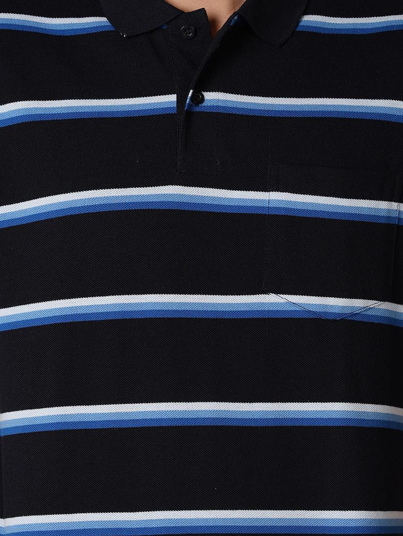 men striped short sleeve polo t-shirt - 21607554 - Standard Image - 4