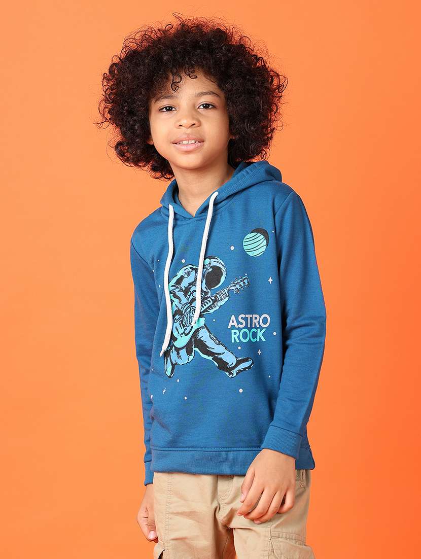 teal spun fleece sweatshirt - 21607583 -  Standard Image - 1