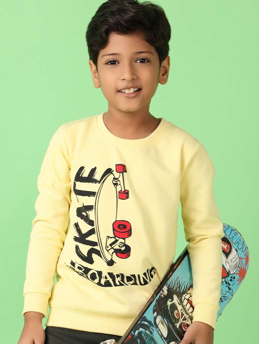 boys front print long sleeve sweatshirt - 21607586 -  Standard Image - 1