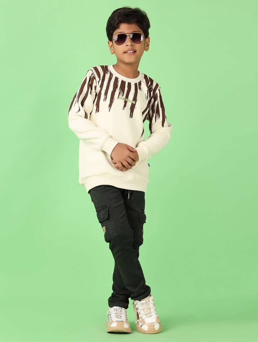 cream cotton fleece sweatshirt - 21607648 - Standard Image - 4