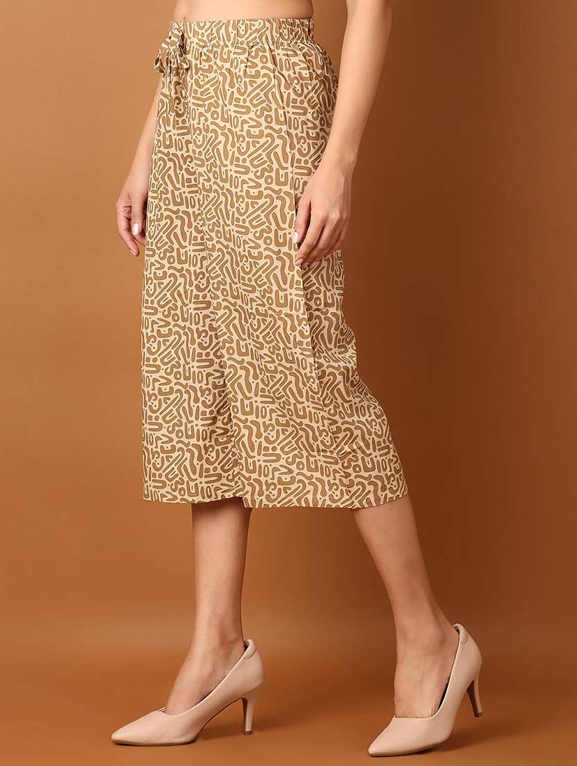 women printed high rise calf length palazzo - 21607689 - Standard Image - 1
