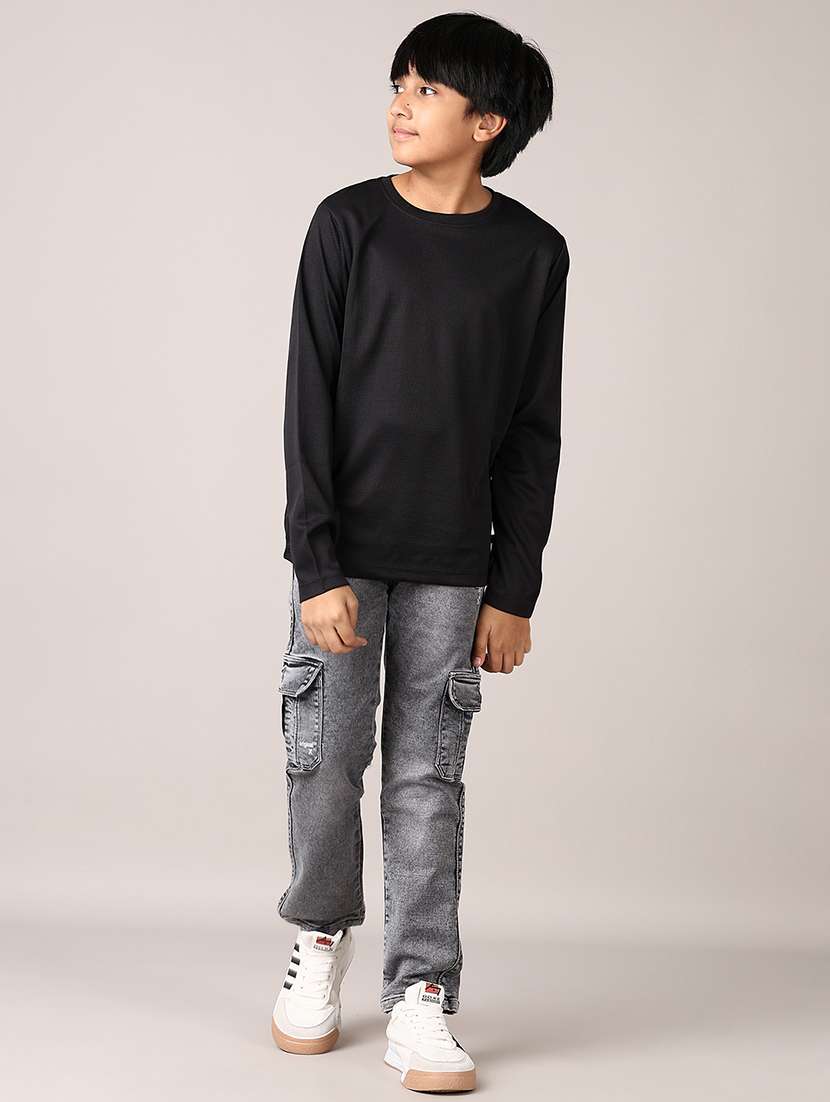boys solid long sleeve t-shirt - 21607699 -  Standard Image - 4