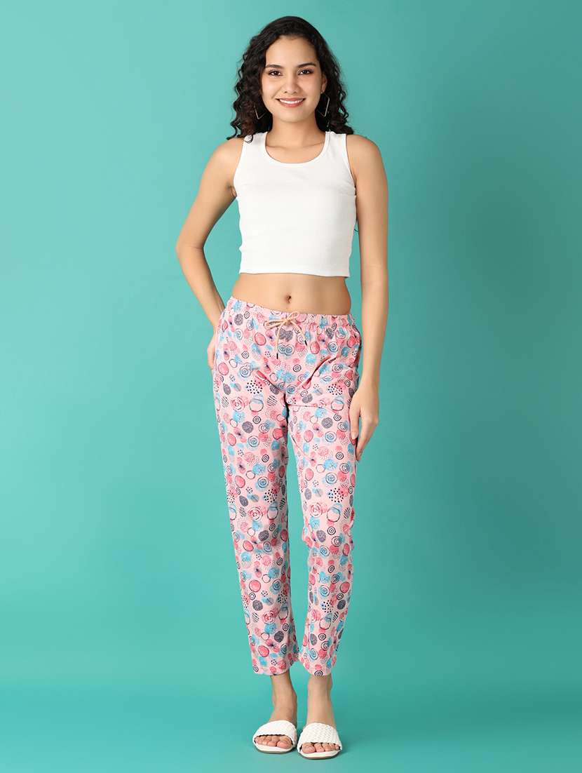 women peach printed pajama - 21607702 - Standard Image - 4