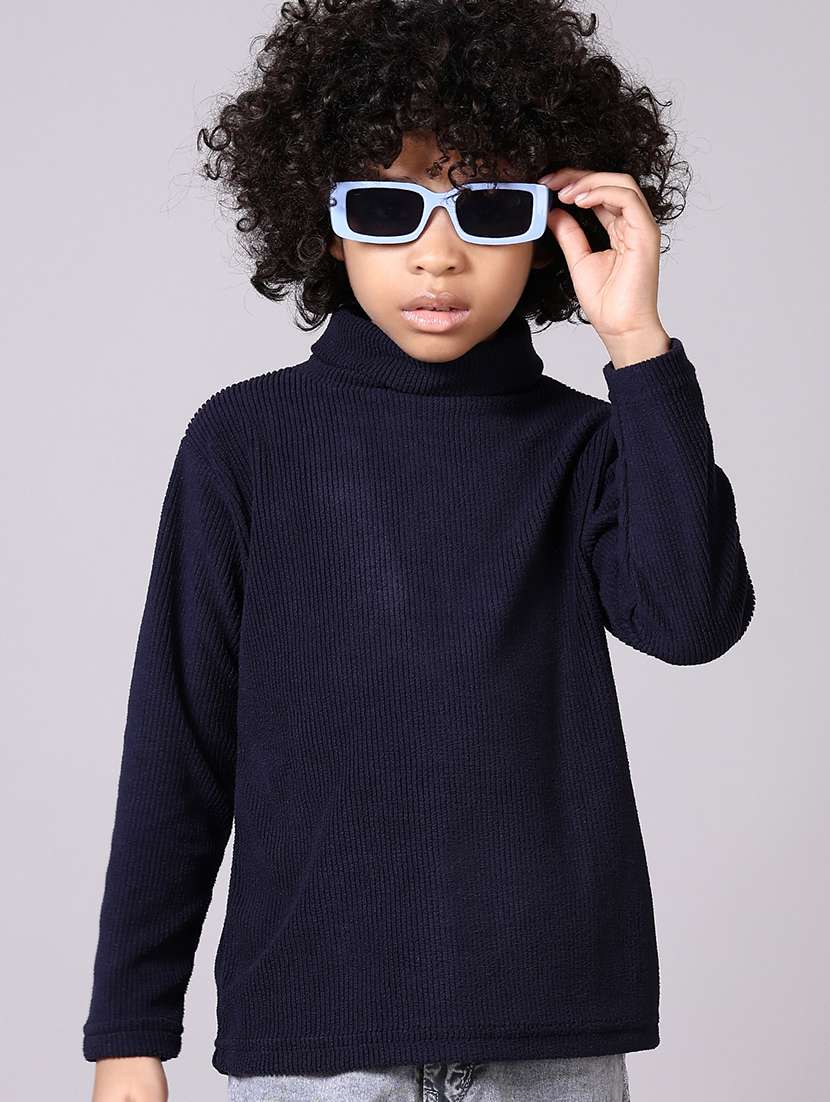 boys solid long sleeve pullover sweater - 21607727 -  Standard Image - 1