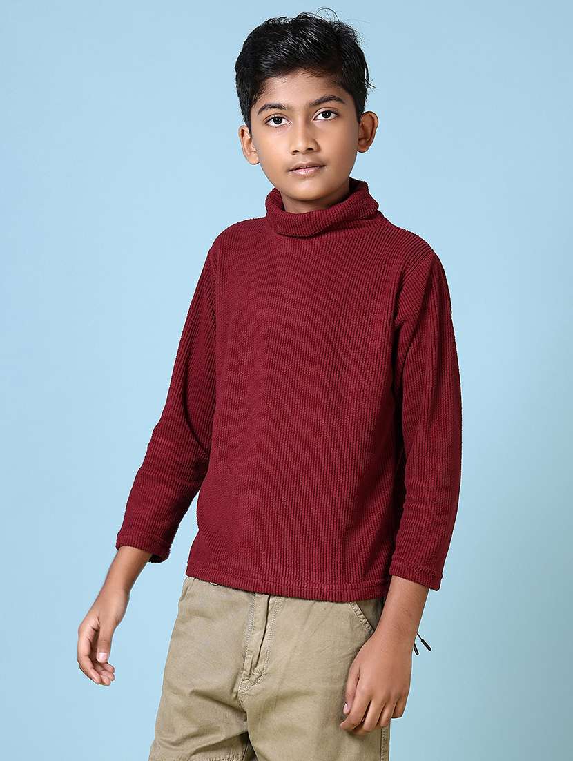 boys solid long sleeve sweater - 21607728 -  Standard Image - 1