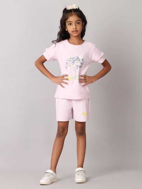 girls floral print shorts twin set - 21607895 -  Standard Image - 0