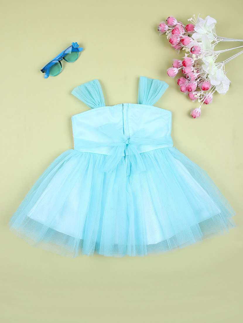 girls flare net frock - 21607899 -  Standard Image - 1