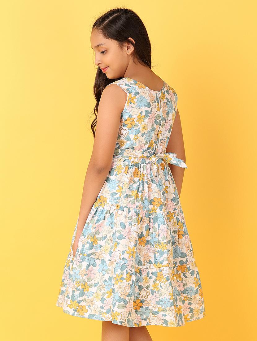 girls printed sleeveless cotton frock - 21607907 - Standard Image - 4