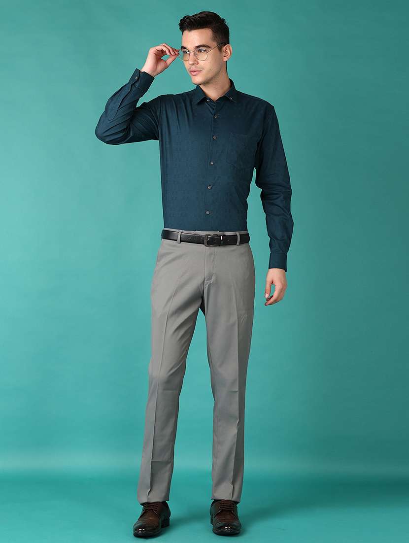 men long sleeves self design formal shirt - 21607920 -  Standard Image - 4