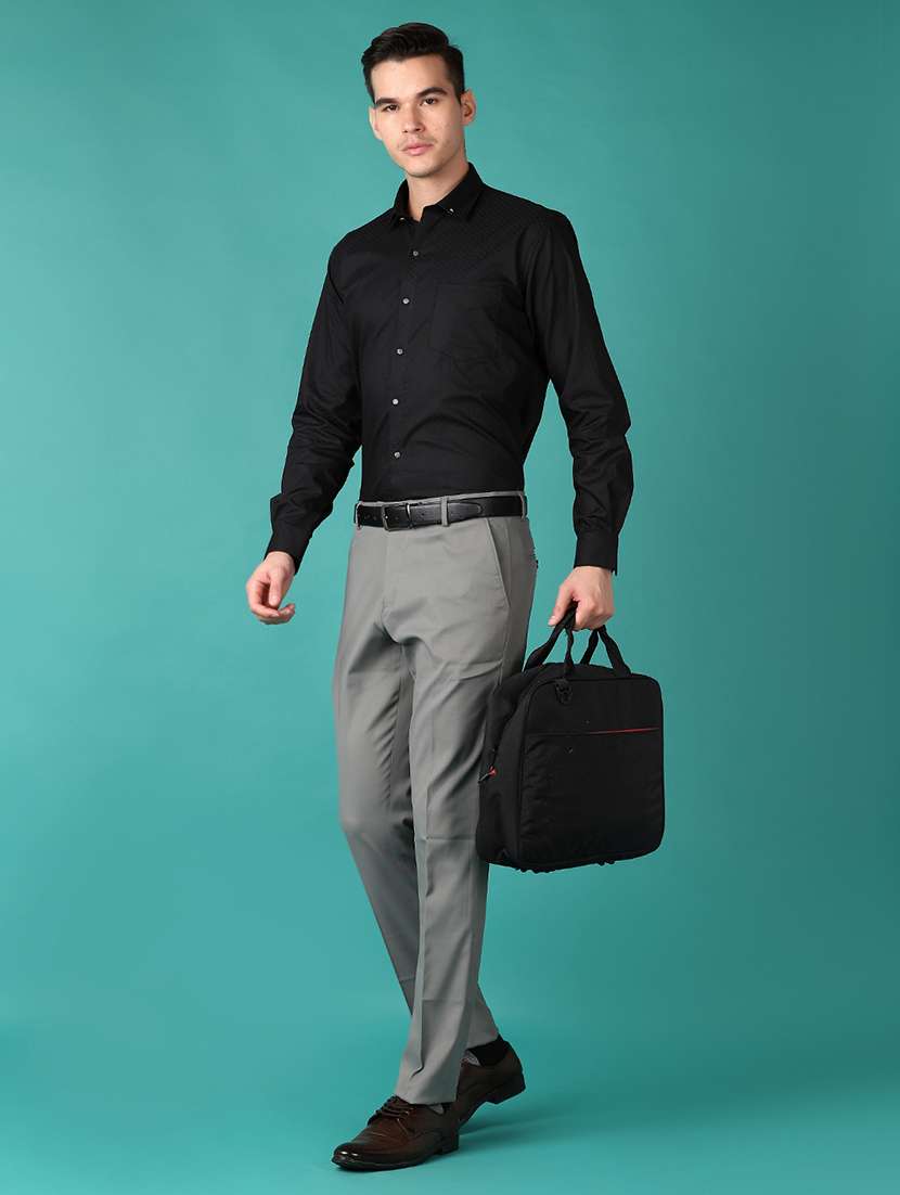 men long sleeves self design formal shirt - 21607924 -  Standard Image - 4