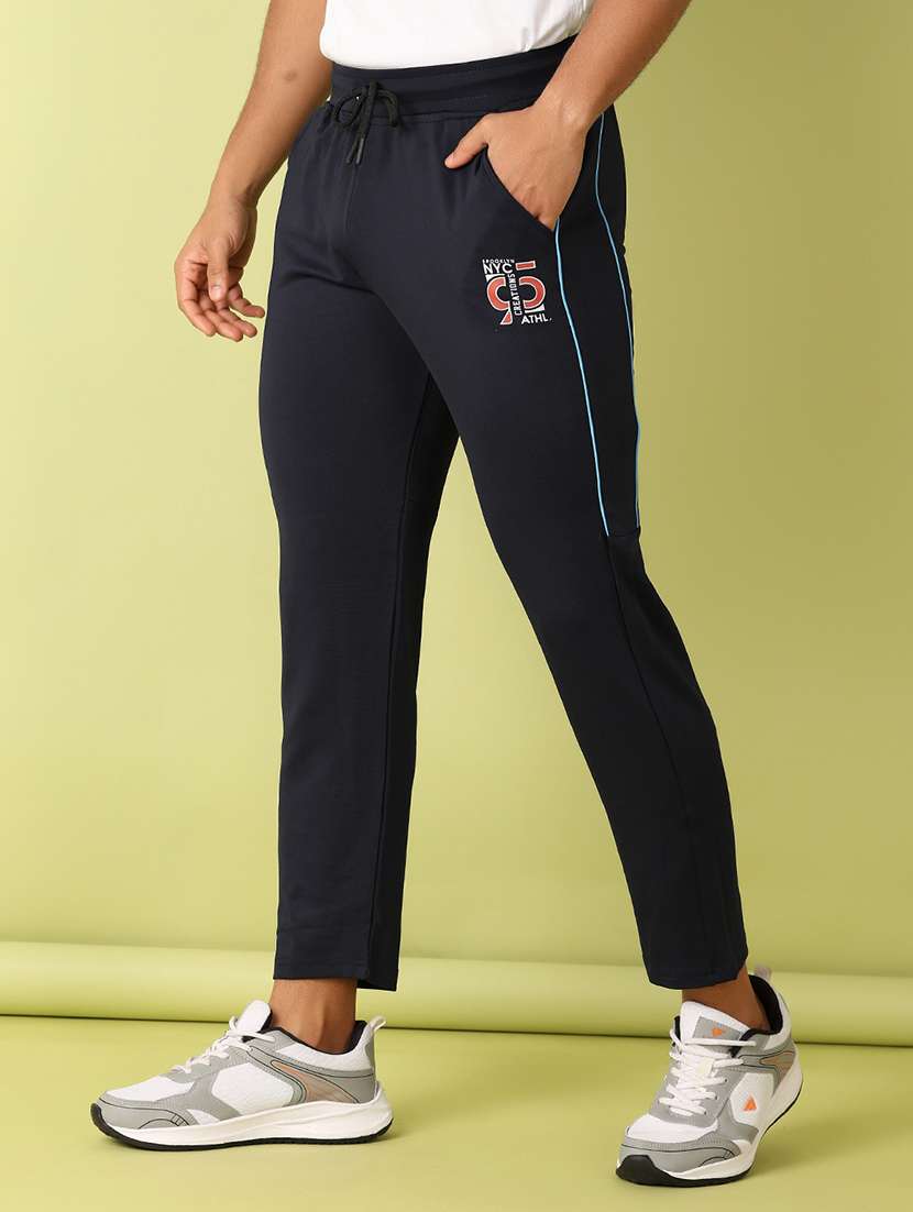men mid rise solid ankle length track pant - 21607936 -  Standard Image - 1