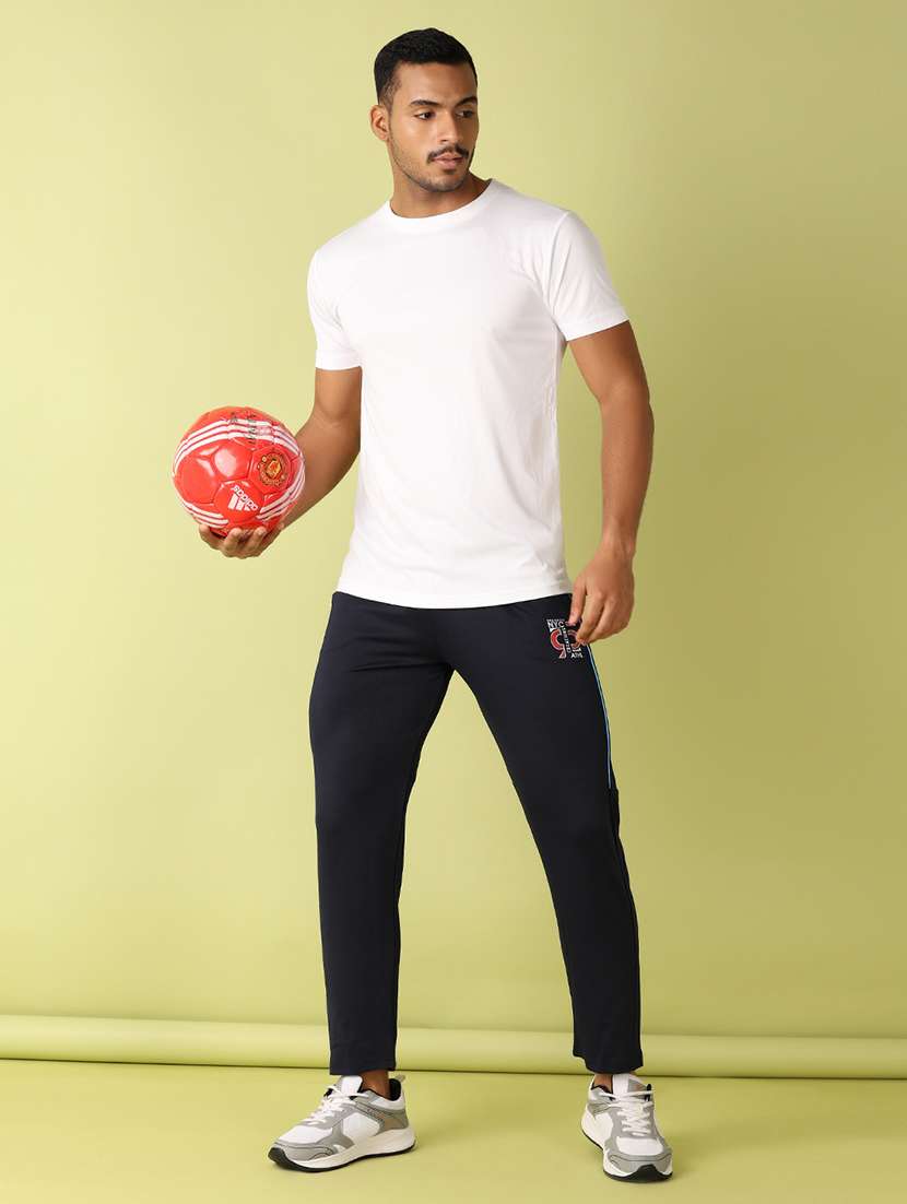 men mid rise solid ankle length track pant - 21607936 -  Standard Image - 4