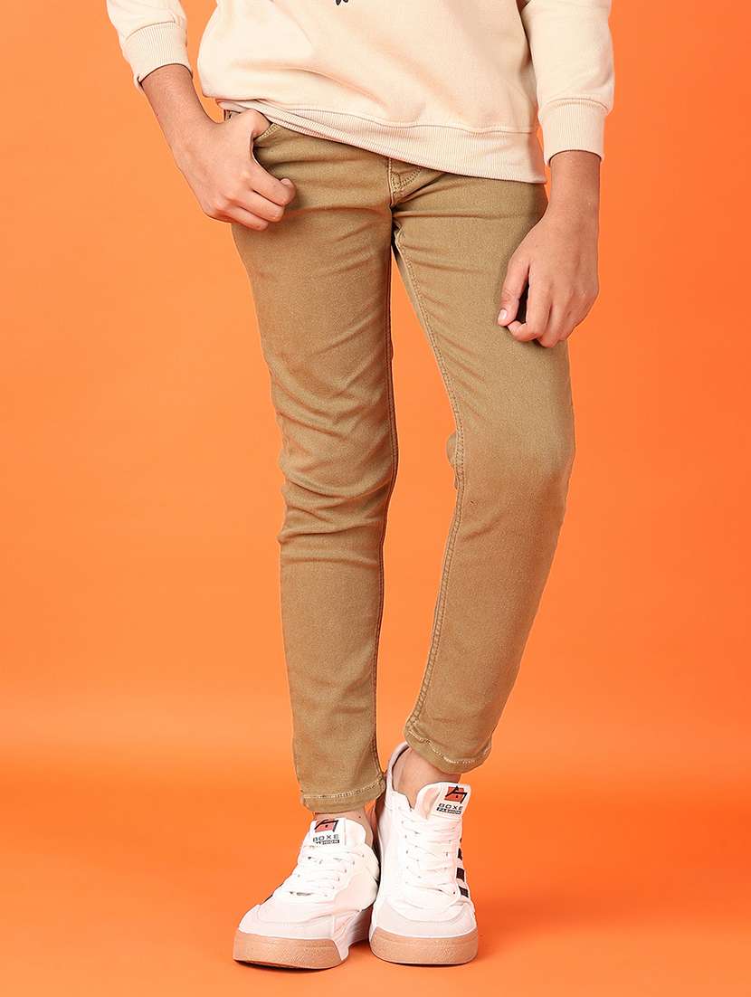 boys mid rise plain jeans - 21607983 -  Standard Image - 1