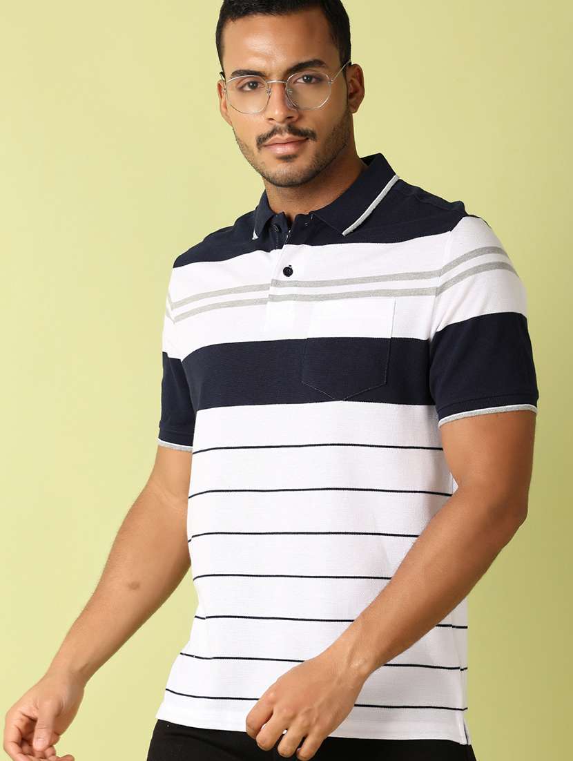 men short sleeves plain striped t-shirt  - 21608006 -  Standard Image - 1
