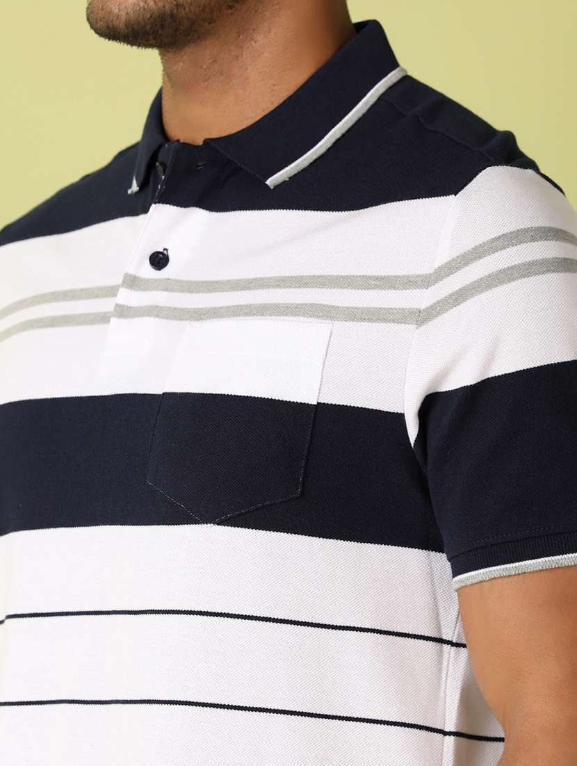 men short sleeves plain striped t-shirt  - 21608006 -  Standard Image - 4