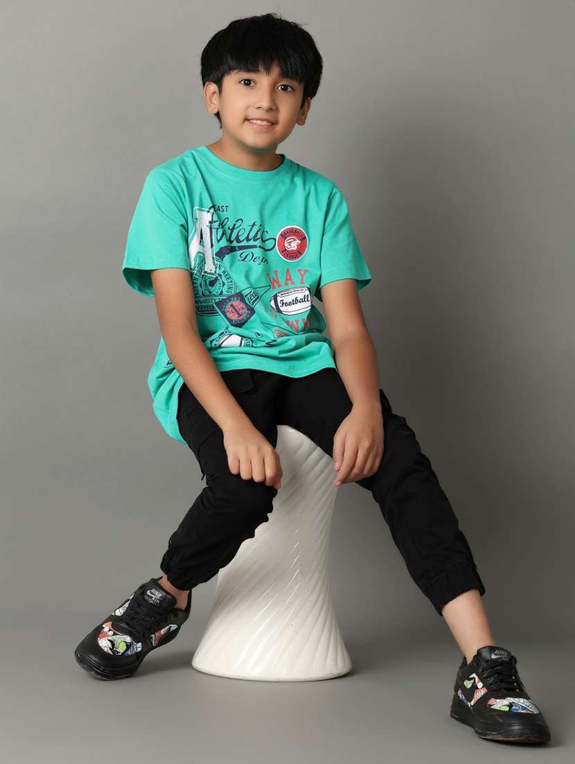 boys front print short sleeve t-shirt - 21608039 -  Standard Image - 4