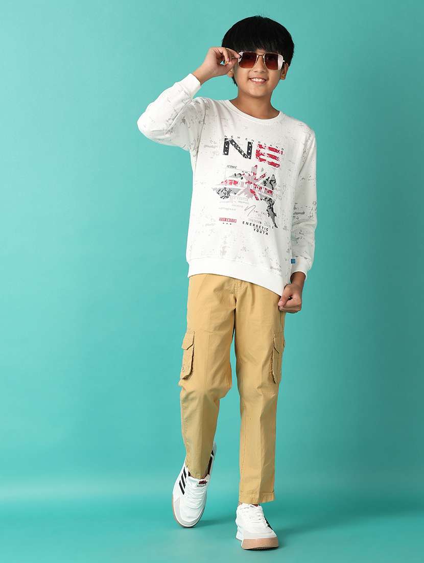 boys front print long sleeve sweatshirt - 21608110 - Standard Image - 4