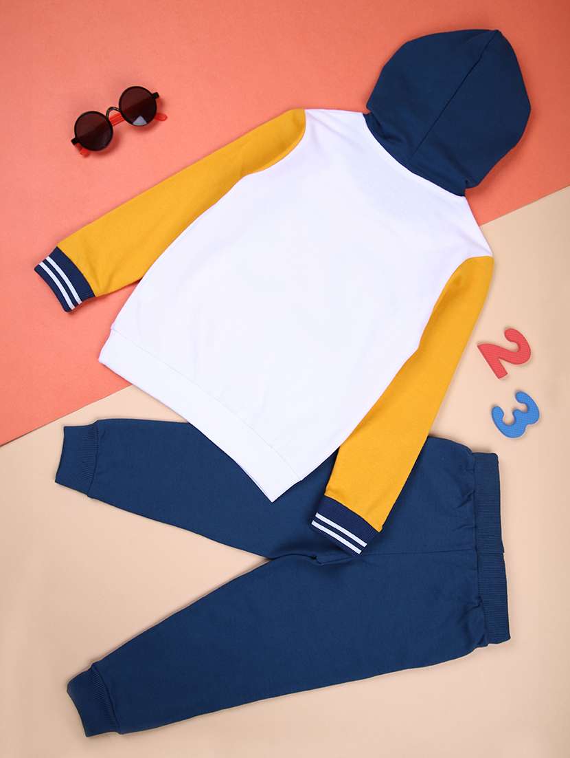 boys color block sweatshirt & joggers full length set - 21608122 -  Standard Image - 1