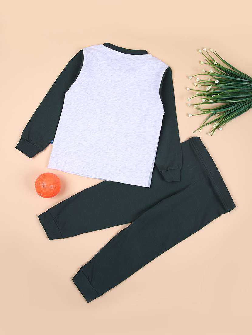 grey cotton full length sets twin & dungree - 21608221 -  Standard Image - 1