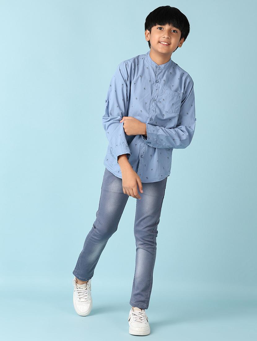 boys printed long sleeve casual shirt - 21608338 - Standard Image - 4