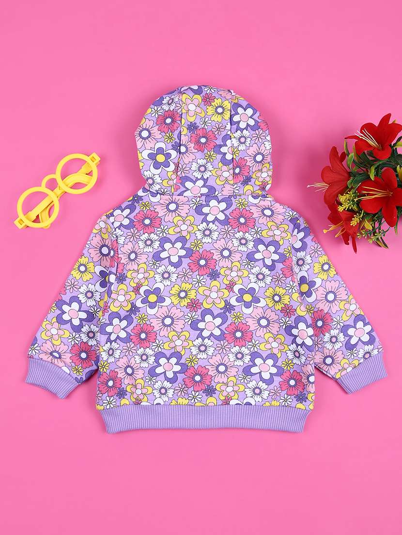 girls floral printed long sleeve sweatshirt - 21608388 -  Standard Image - 1