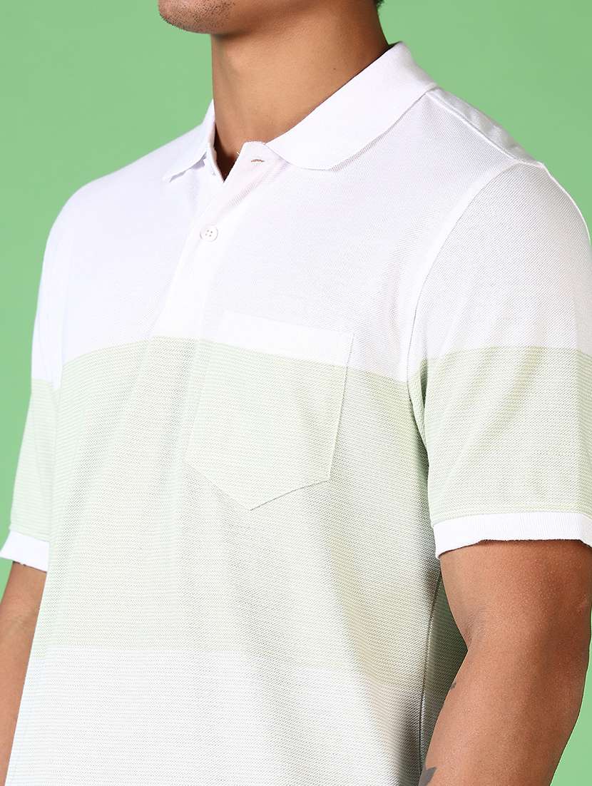 men striped short sleeve polo t-shirt - 21608503 -  Standard Image - 4
