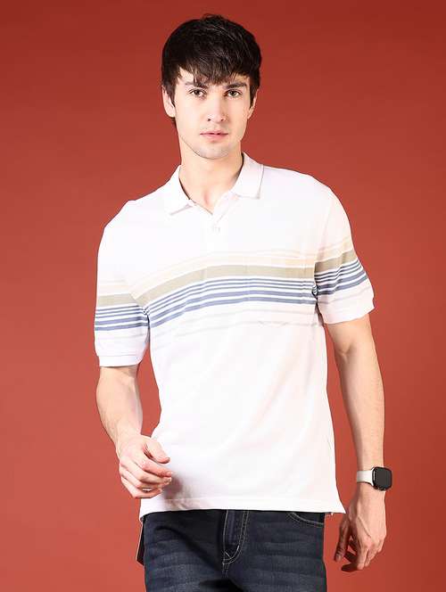 men striped short sleeve regular fit polo t-shirt - 21608549 -  Standard Image - 0