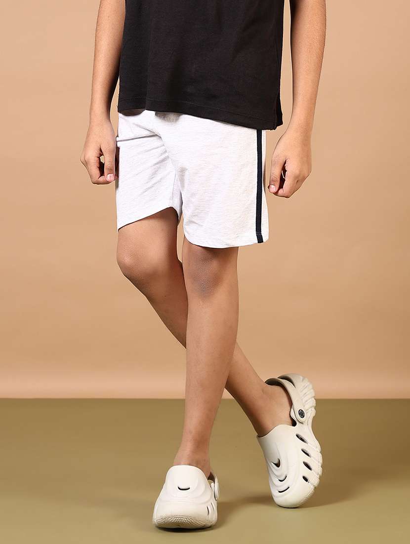 boys solid mid rise shorts - 21608591 -  Standard Image - 1
