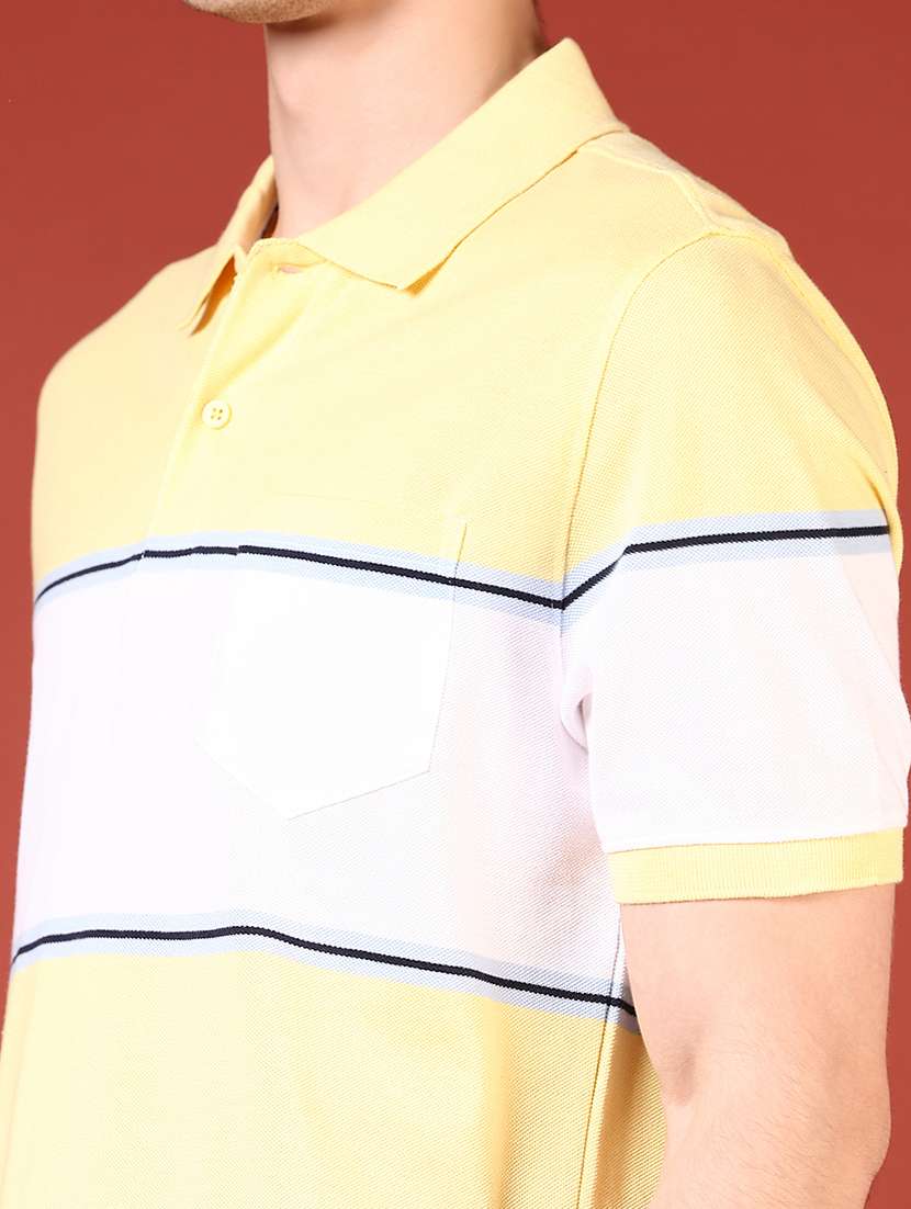 men striped short sleeve regular fit polo t-shirt - 21608605 -  Standard Image - 4
