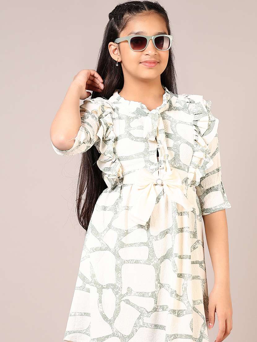 girls printed a-line dress - 21608621 -  Standard Image - 4