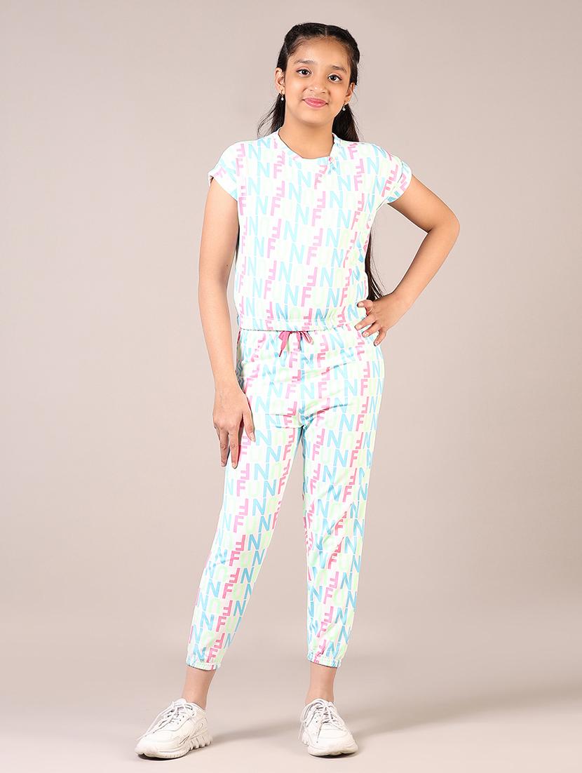 girls printed full length co-ords set - 21608696 -  Zoom Image - 0