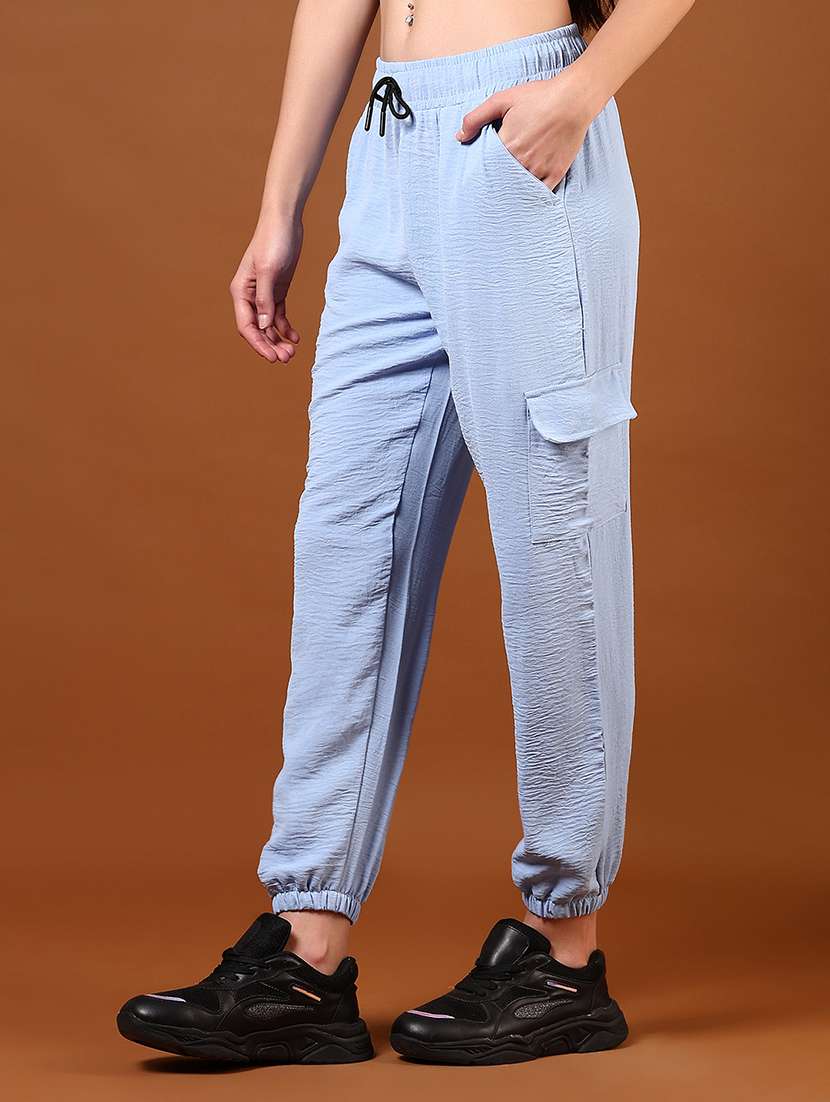 women solid mid rise regular fit jogger - 21608712 -  Standard Image - 1