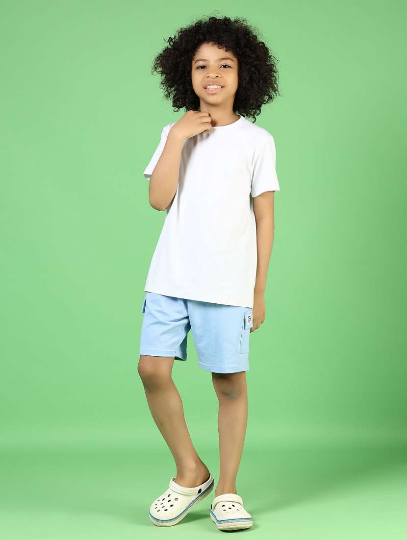boys solid mid rise cargo shorts  - 21608827 -  Standard Image - 4