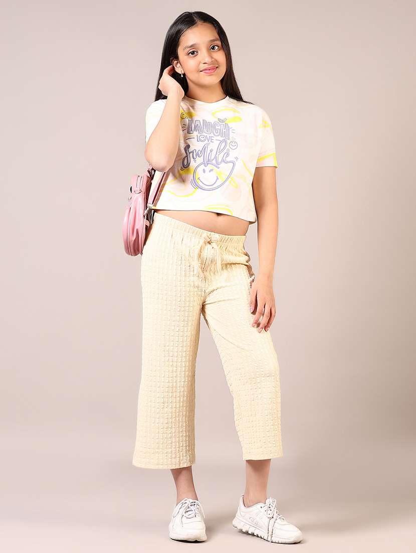 girls printed short sleeve crop tee - 21608832 -  Standard Image - 4