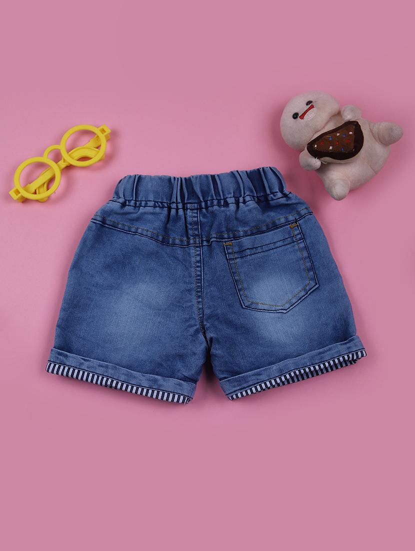 boys mid rise solid shorts - 21608901 - Standard Image - 1