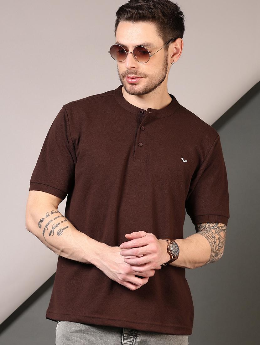 men short sleeves plain t-shirt - 21608979 - Standard Image - 1