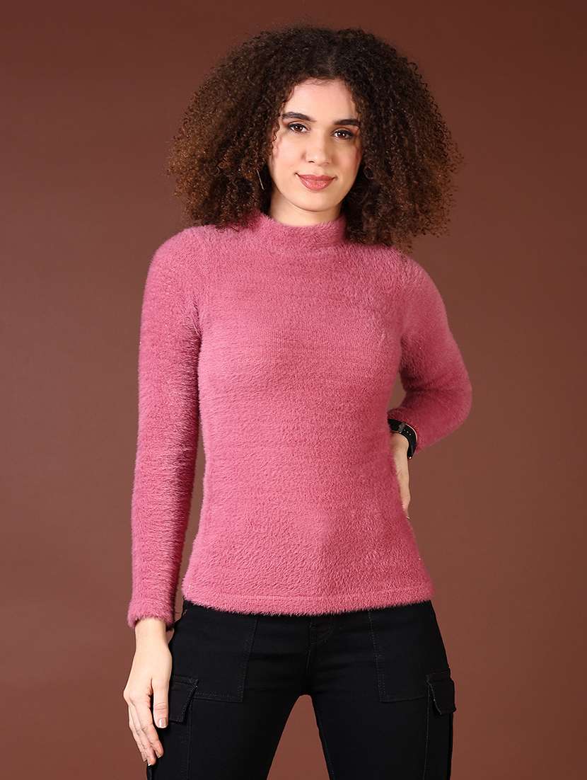 women solid long sleeves pullover