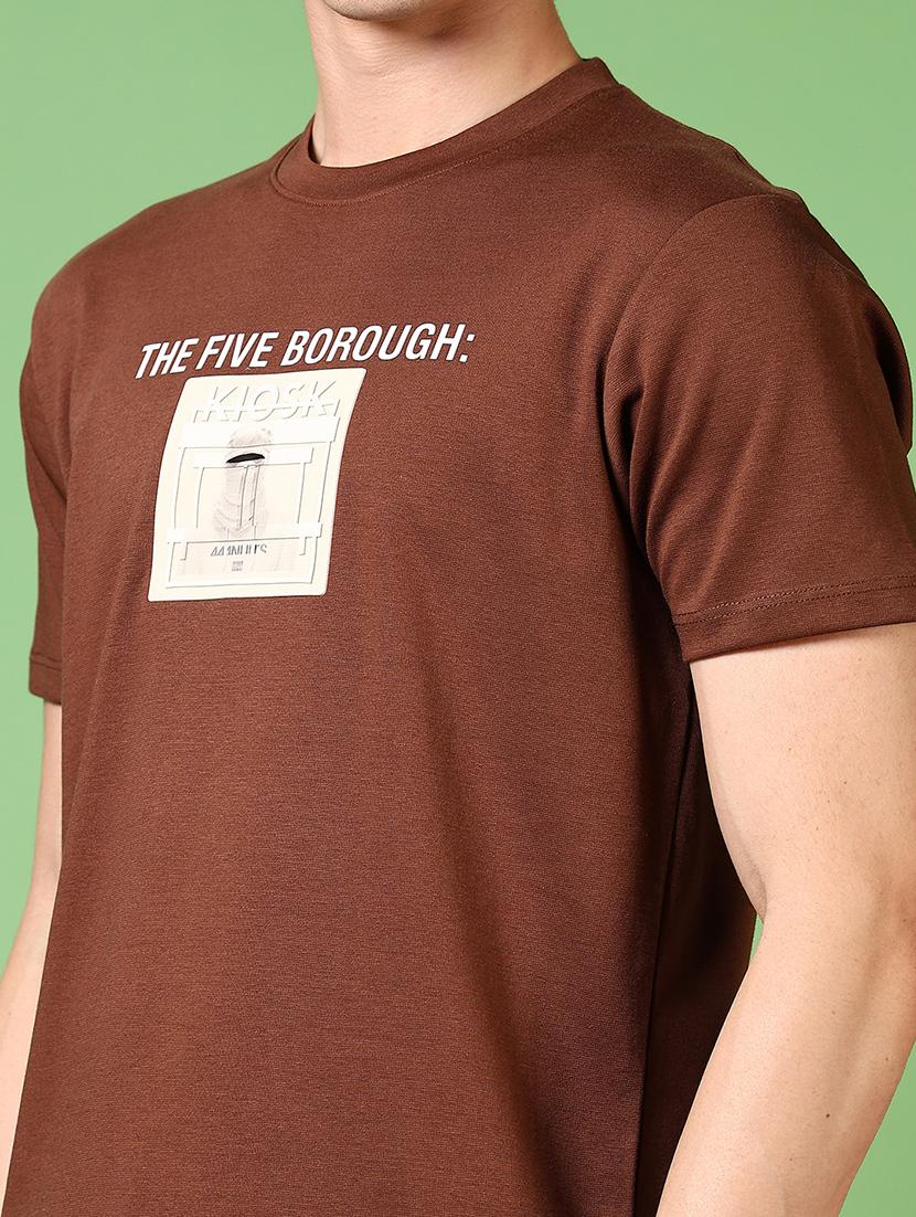 men printed round neck short sleeves t-shirt - 21609146 - Standard Image - 4