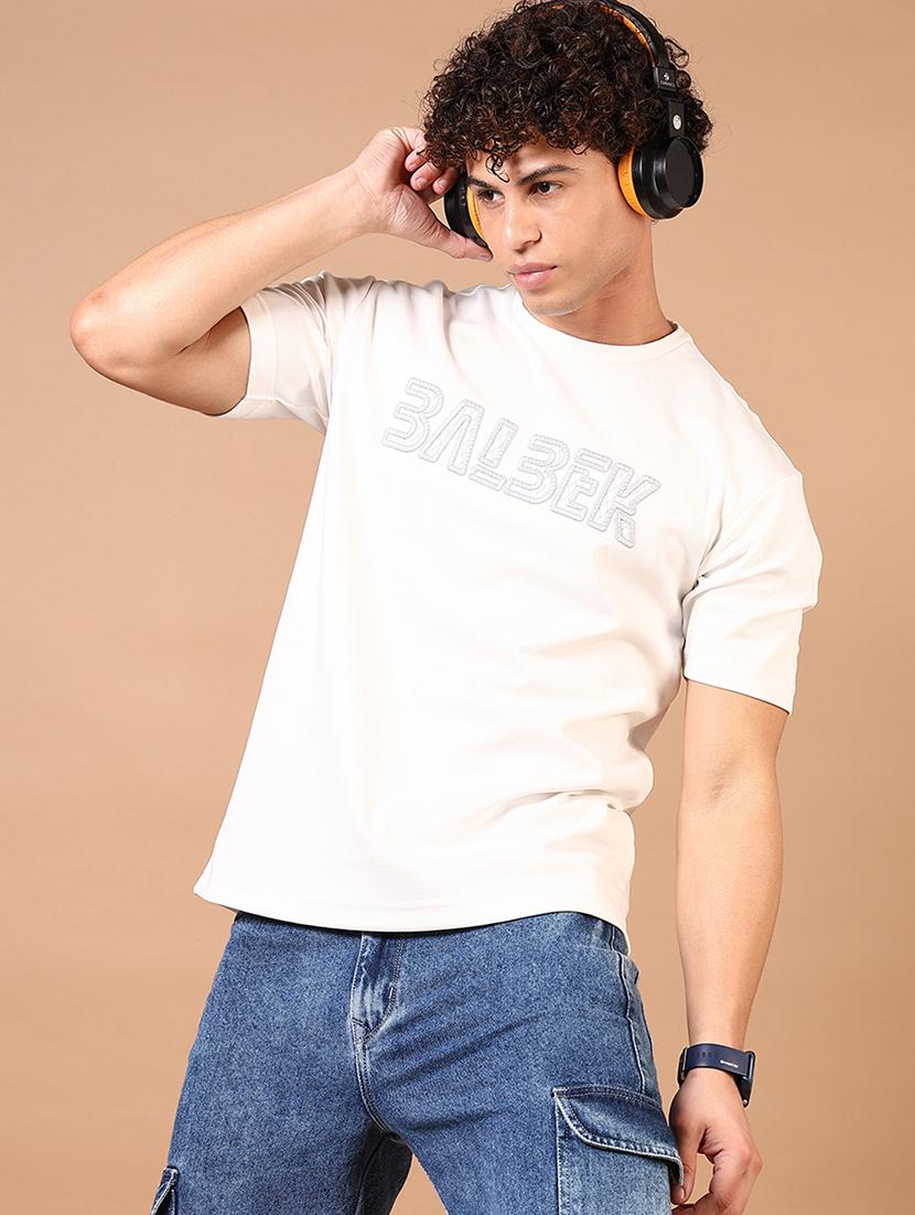 men chest print round neck regular fit t-shirt - 21609149 - Standard Image - 1