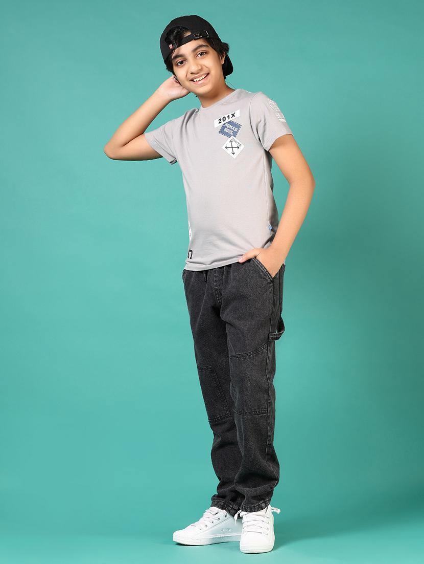 boys solid mid rise relaxed fit jean - 21609212 - Standard Image - 4